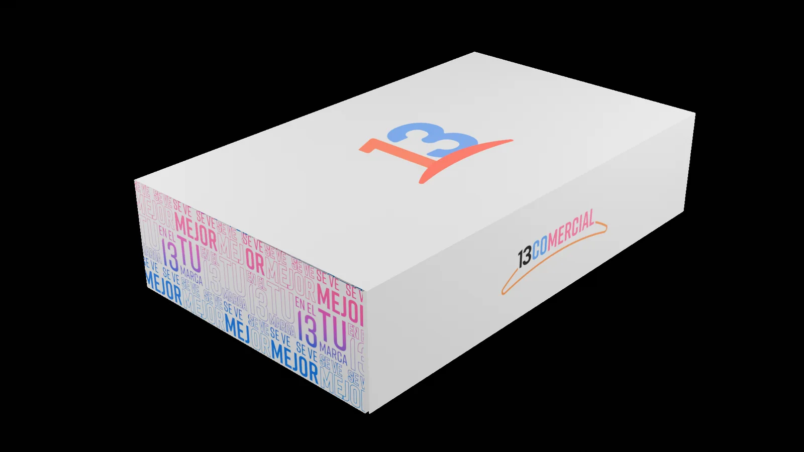 13Comercial gift box, isometric view