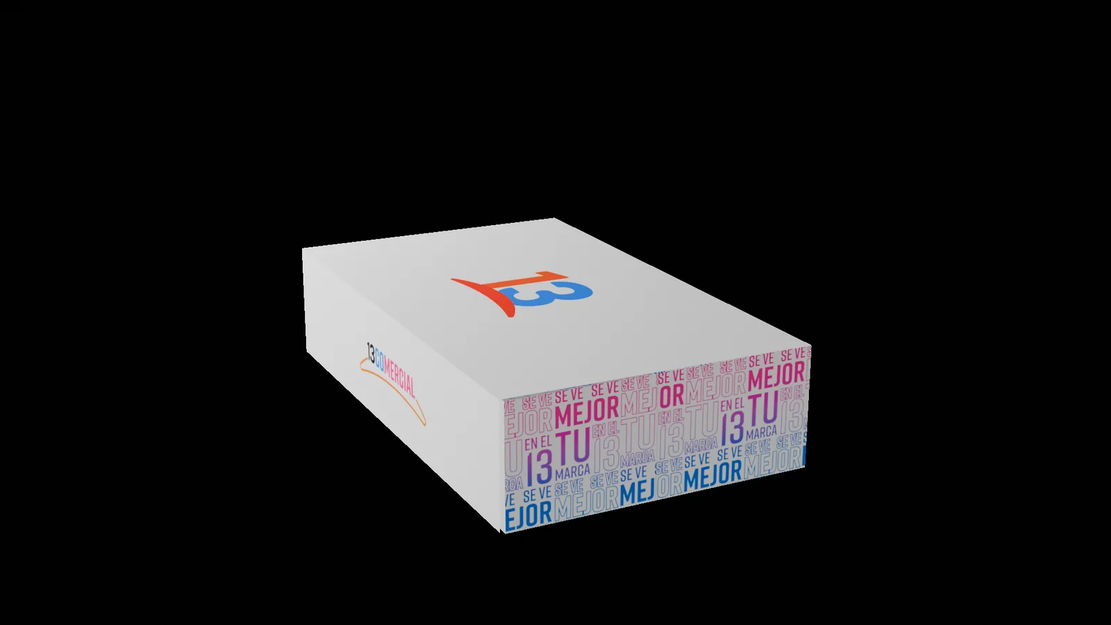 13Comercial gift box, side view