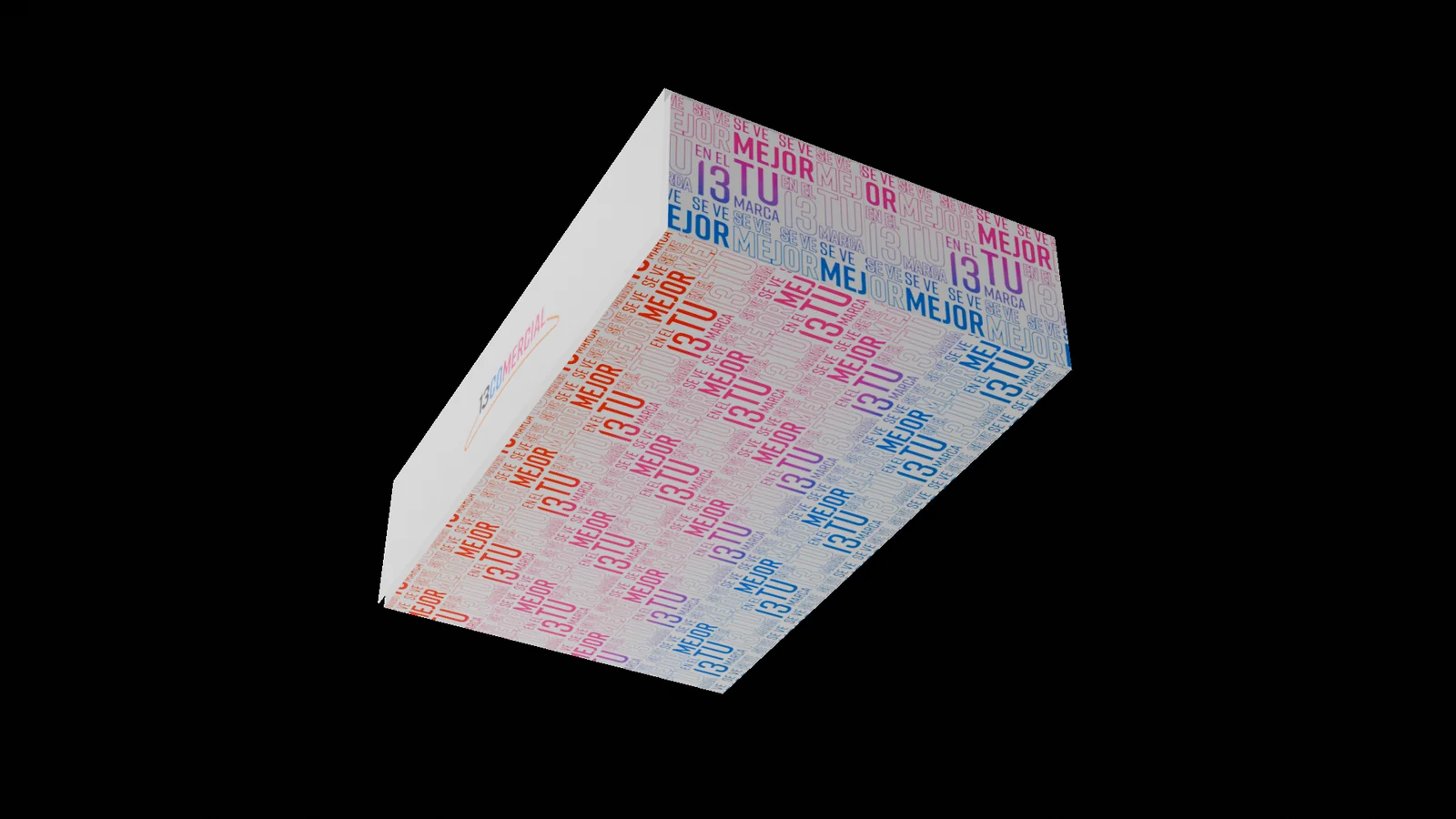 13Comercial gift box, bottom view with the pattern