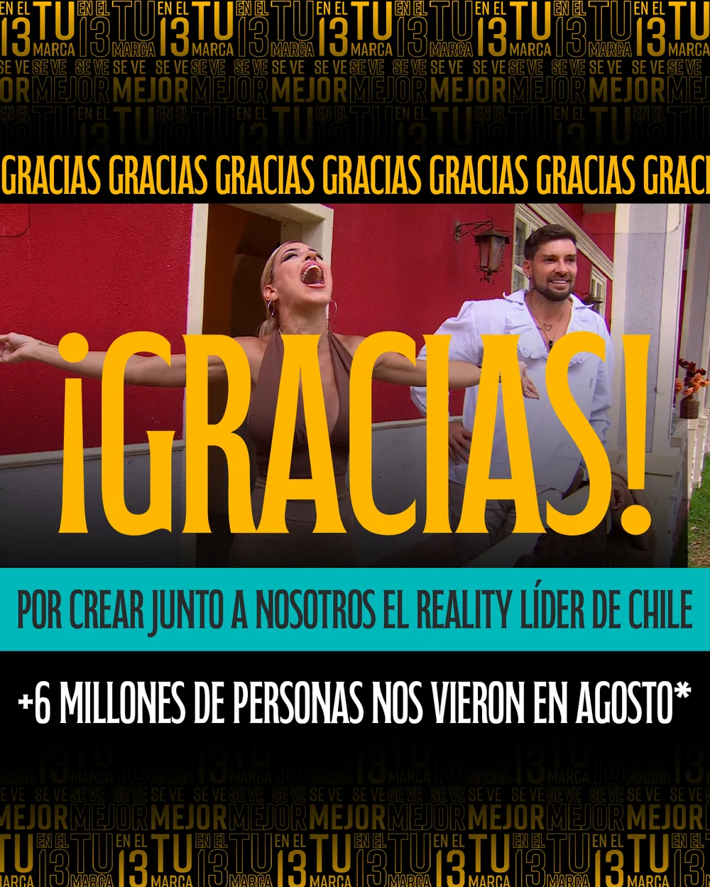Thank-you email: more than 6 million people watched in August