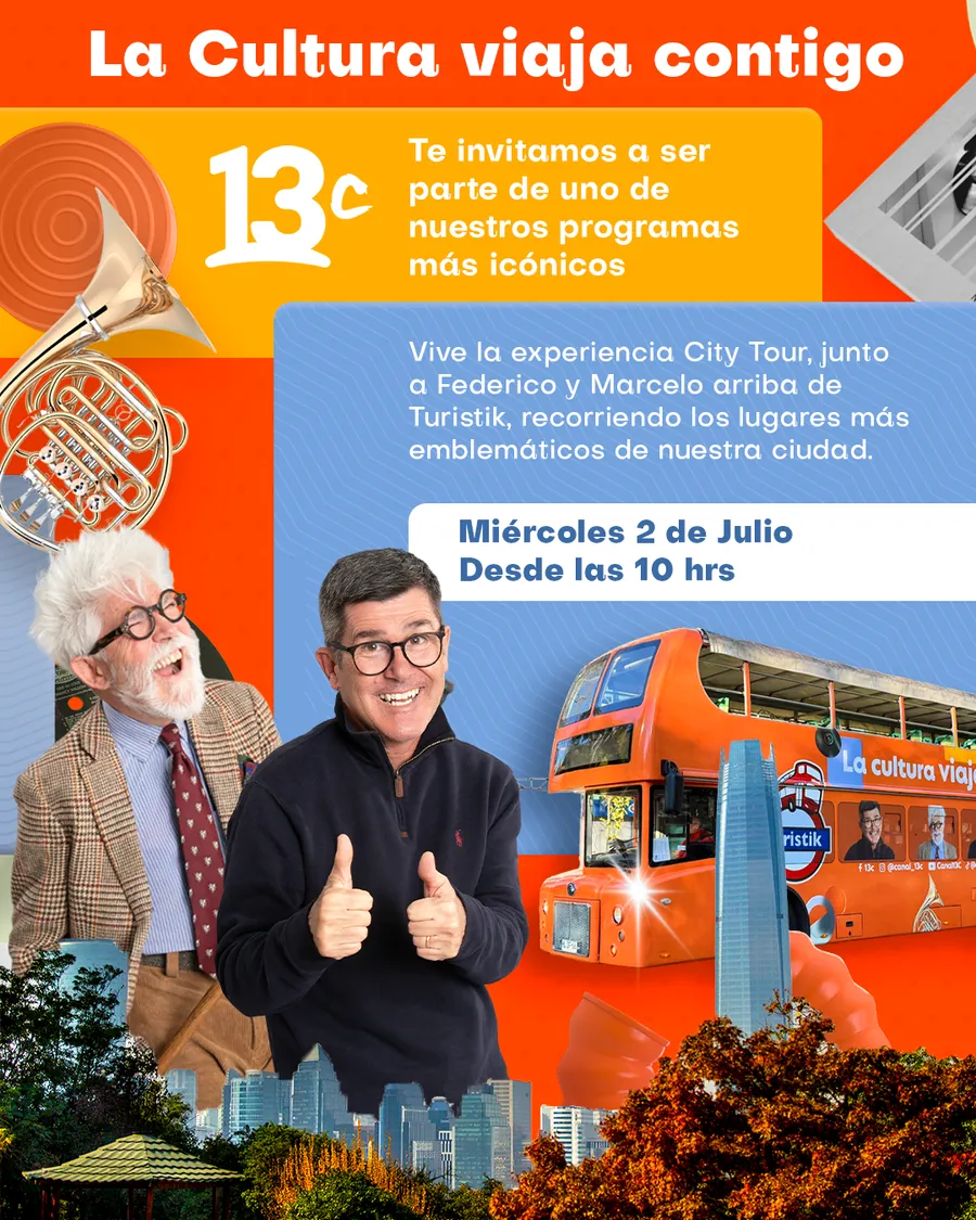 Invitation for clients: a city tour with Canal 13’s culture programs
