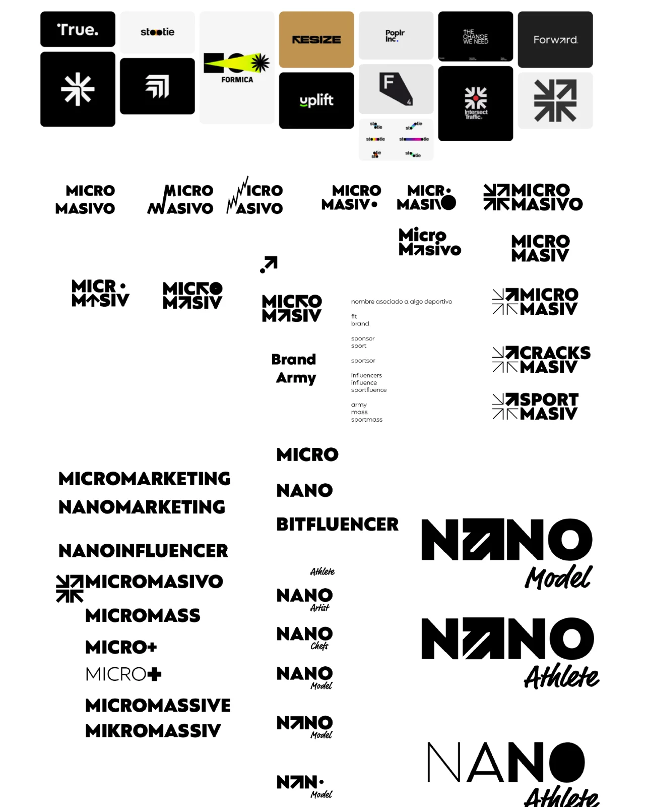 Name and logo explorations