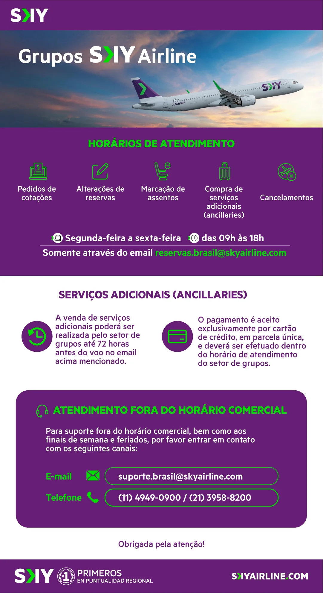 Group service hours for Brazilian agencies, in Portuguese