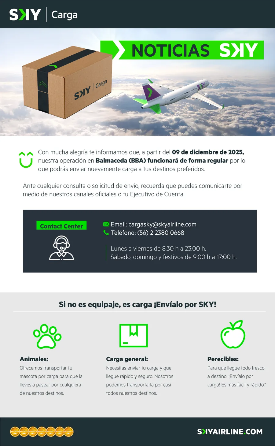 Cargo resumes in Balmaceda