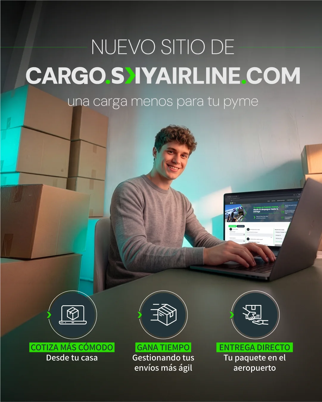 Launch of the new SKY Carga website for small businesses