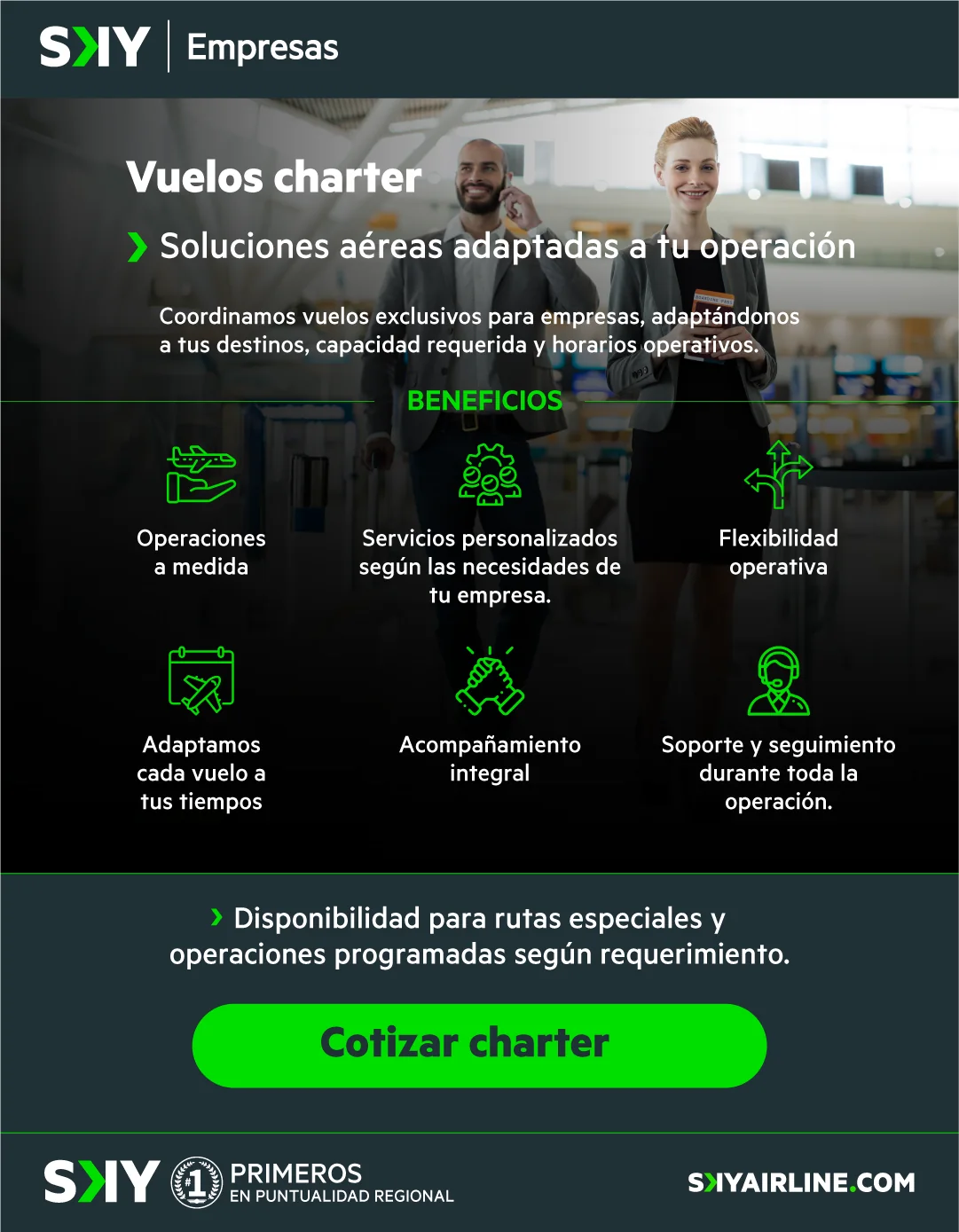 Charter flights tailored to your operation