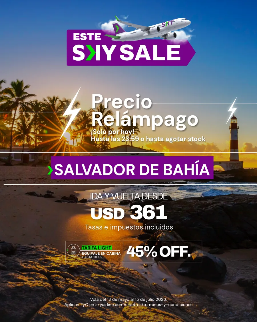Flash sale to Salvador de Bahia